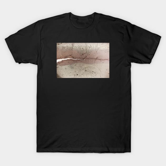 Deep Concrete Wall Crack From Water Leakage T-Shirt by textural